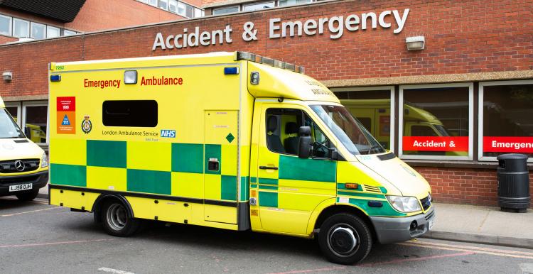 Ambulance outside A&E